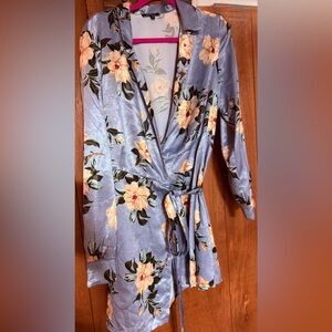 Denny Rose Floral Satin Dress